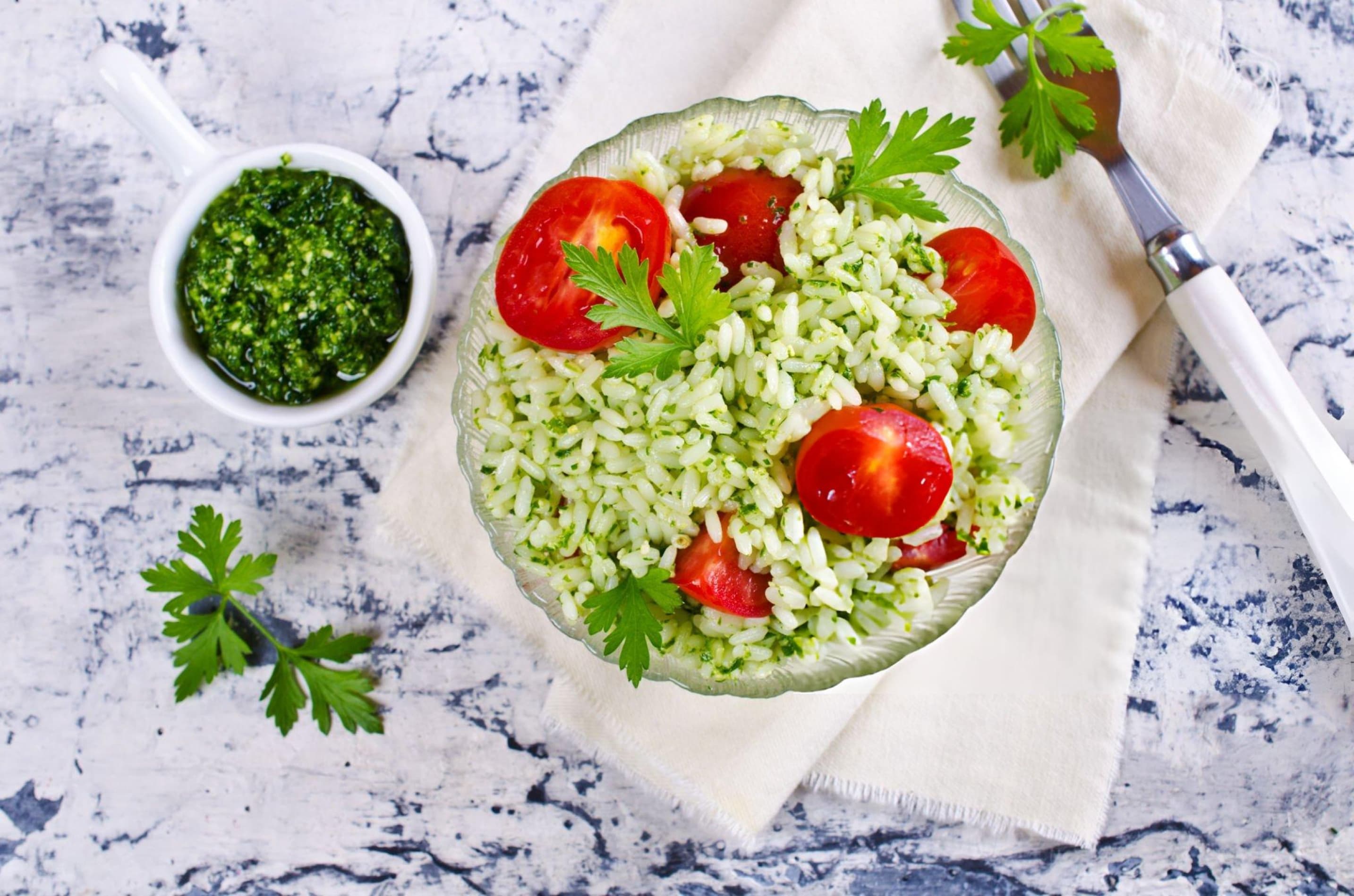 Tomato and Spinach Orzo Pilaf