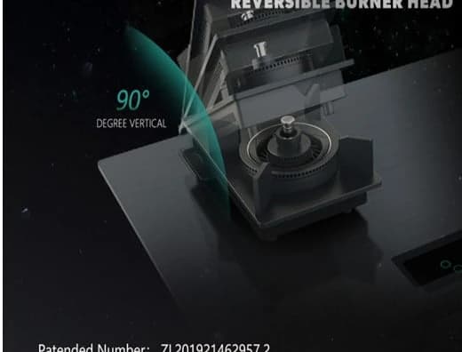 The C861G burner head standing vertical
