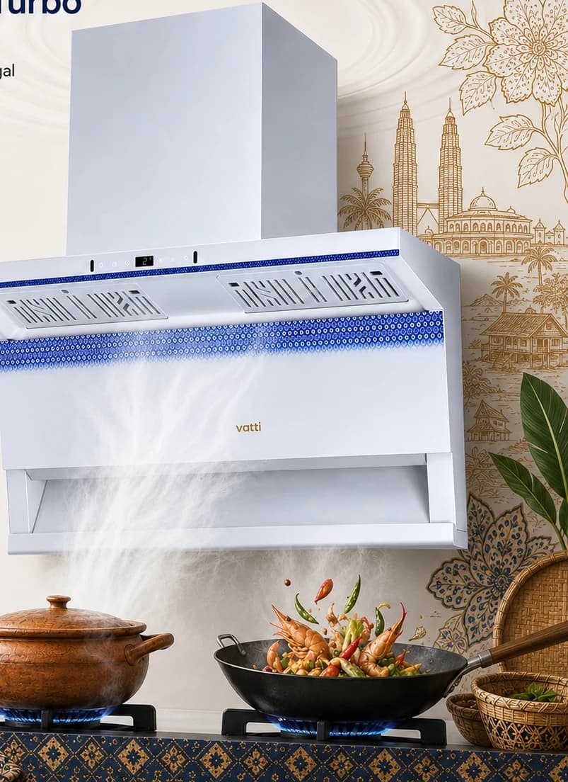 The V917 in white pulling smoke off a hob
