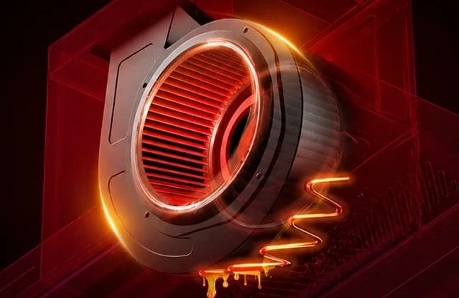 The V917 impeller glowing during a heat clean