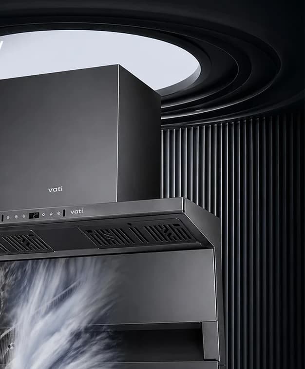 The V917 in carbon grey pulling smoke off a hob