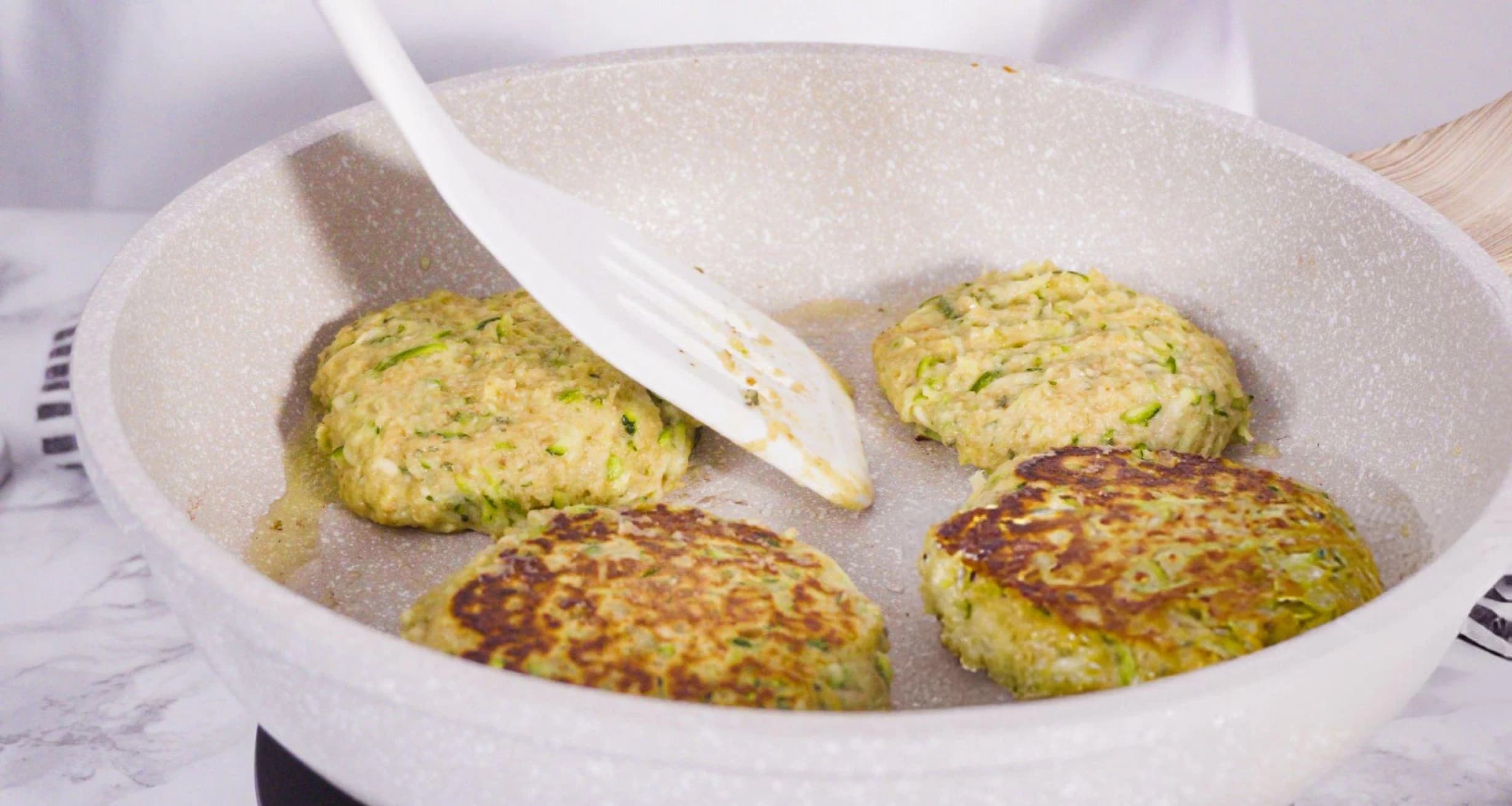 Pan-frying Scallion Pancakes