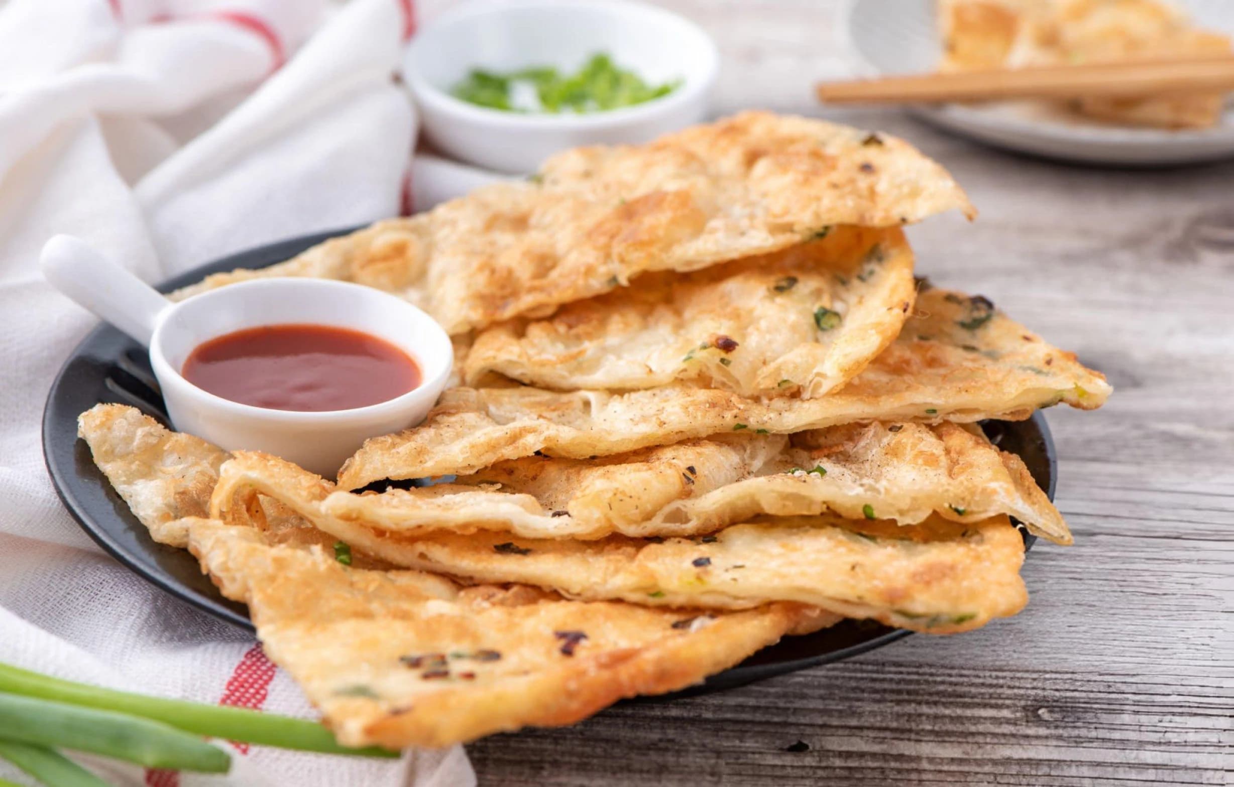 Scallion Pancake with chili