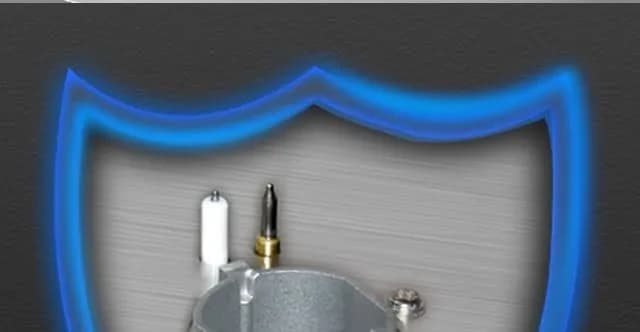 The C720S burner ring and its flame failure sensor
