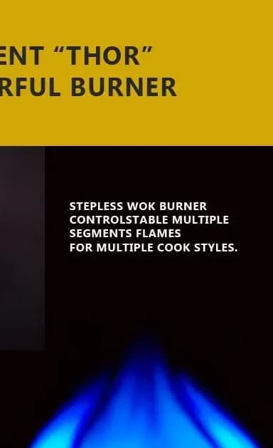 The C720S wok burner at full flame