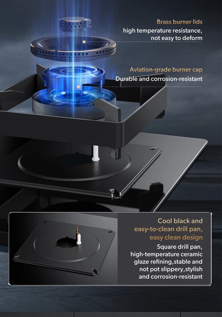 The C822G burner detached from the hob
