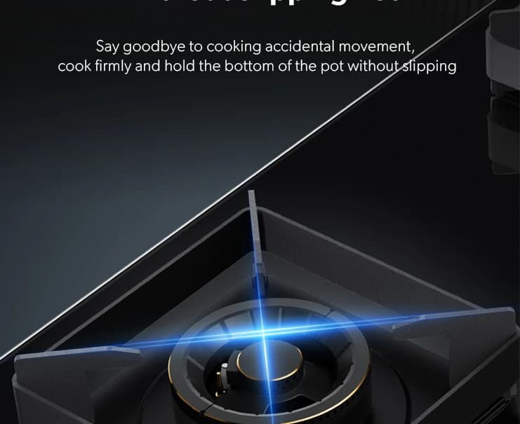The X-shaped non-slip pan support of the C822G