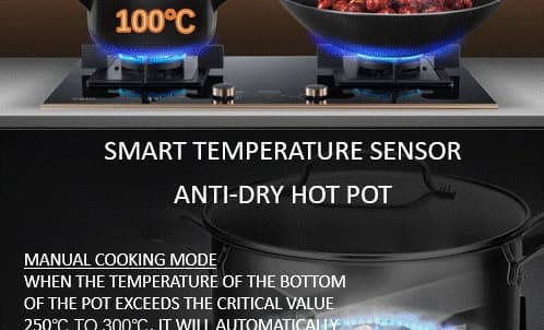 Two pots on the C835G, one held at 100°C