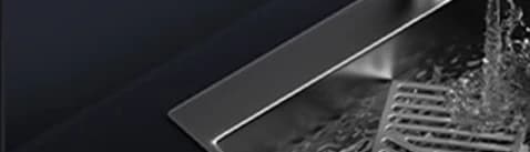 A section of the V919 oil screen under running water