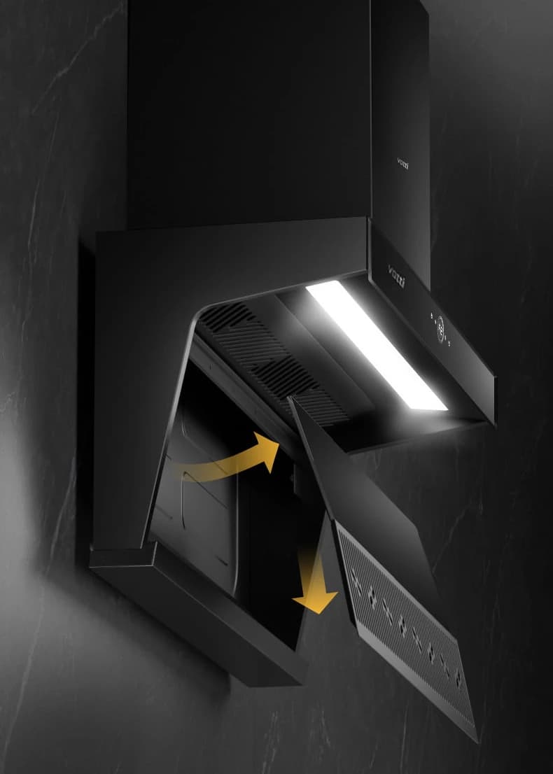 The V996 smoke guide plate coming away from the body