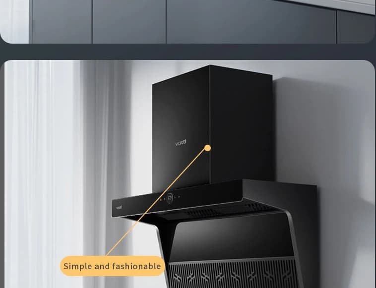 The V996 wall-mounted with its chimney exposed