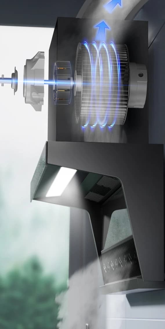 The V996 impeller and its airflow path