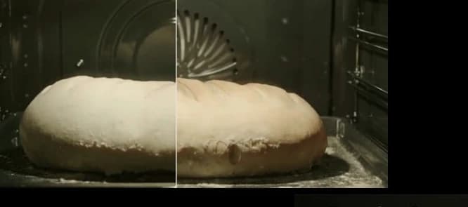 The same dough proved and baked in a regular oven and with steam