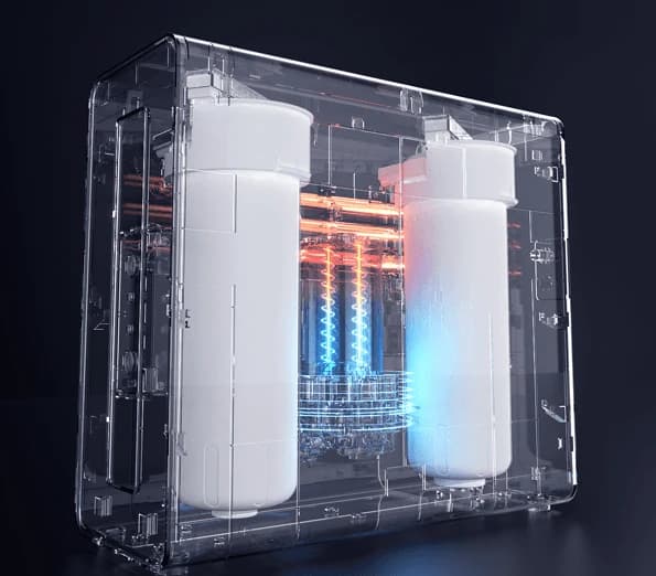 Cutaway of the V818WD instant heating element
